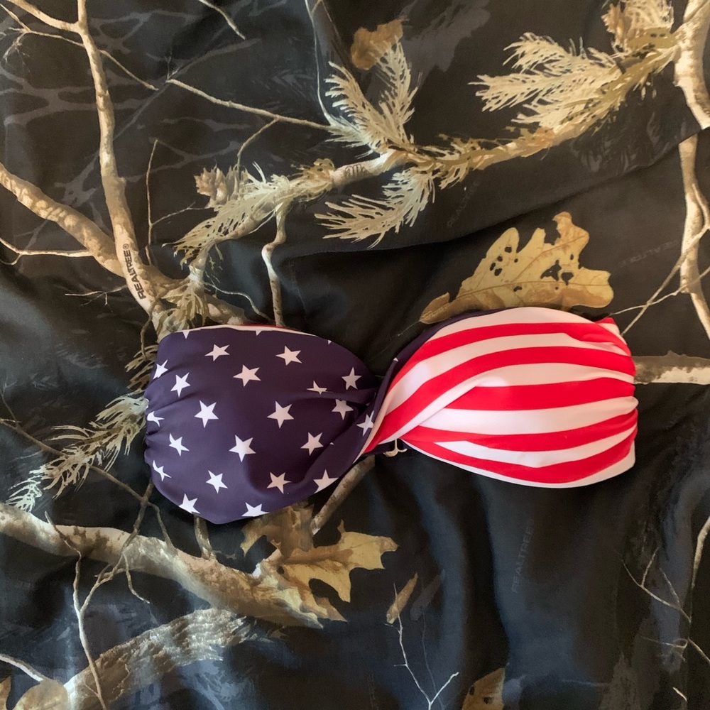 American flag bikini top